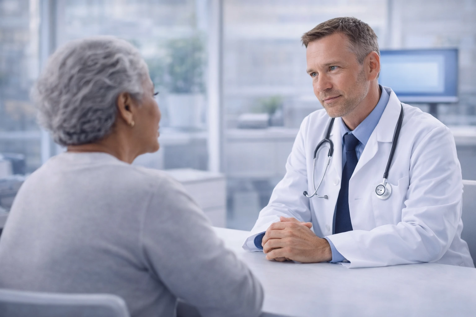 Healthcare professional registering patient information on a laptop